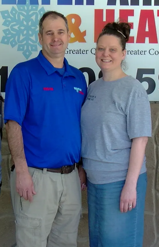 Preston & Liz Mire, owners of Greater Air & Heating